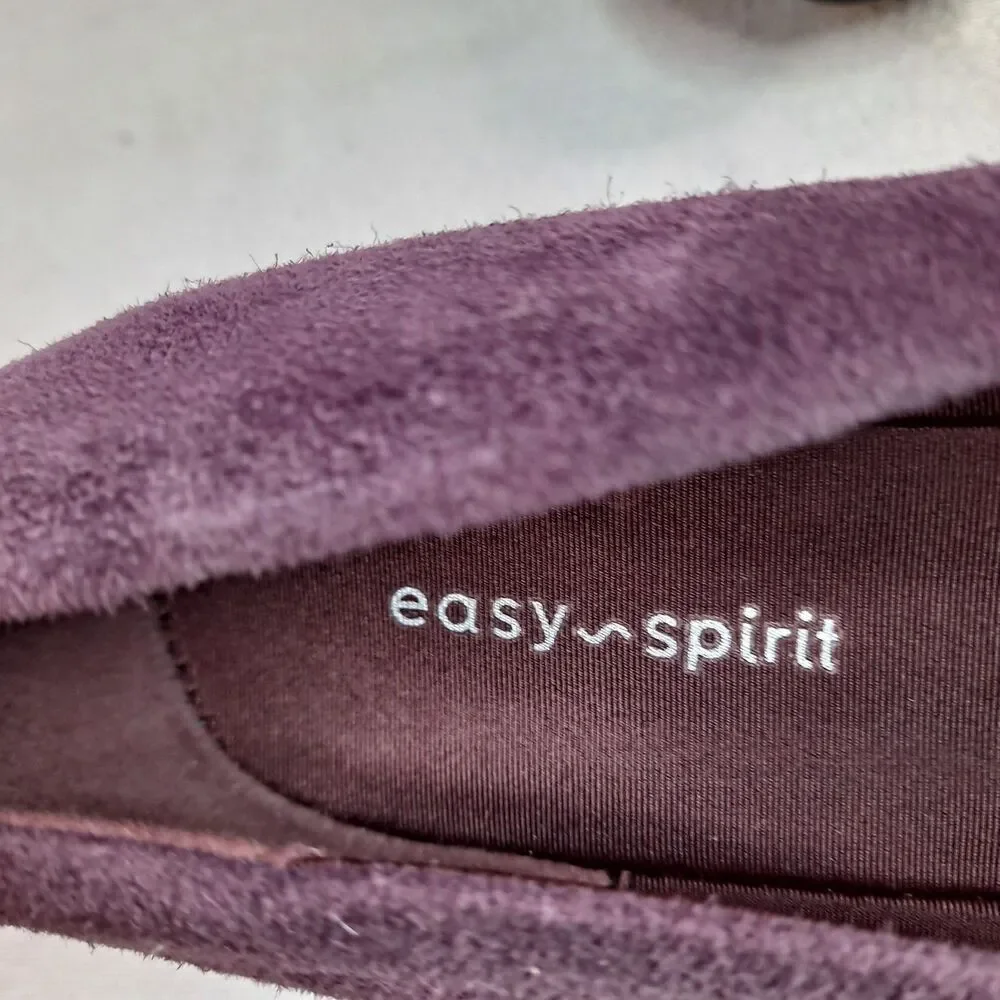 Easy Spirit Segracey Wedges Women's Size 9.5M Purple Suede Cap Toe
